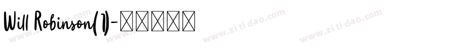 Will Robinson(1)字体转换